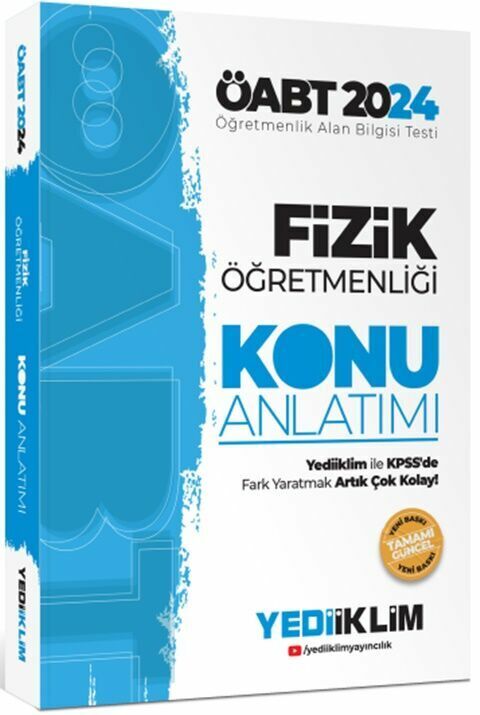 Yediiklim Yayınları 2024 ÖABT Fizik Öğretmenliği Konu Anlatımı