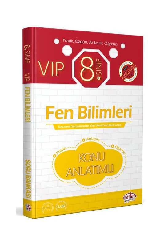 Editör Yayınları 8. Sınıf VIP Fen Bilimleri Hızlı Konu Anlatımlı