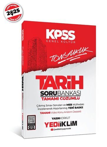 Yediiklim Yayınları 2025 KPSS Tonyukuk Tarih Tamamı Çözümlü Soru Bankası