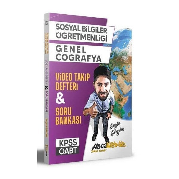 Hocawebde Yayınları 2021 KPSS ÖABT Sosyal Bilgiler Öğretmenliği Genel Coğrafya Video Takip Defteri ve Soru Bankası