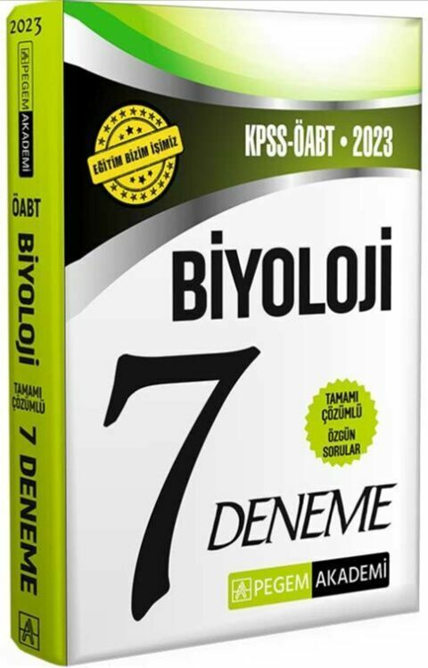 Pegem Yayınları 2023 KPSS ÖABT Biyoloji 7 Deneme