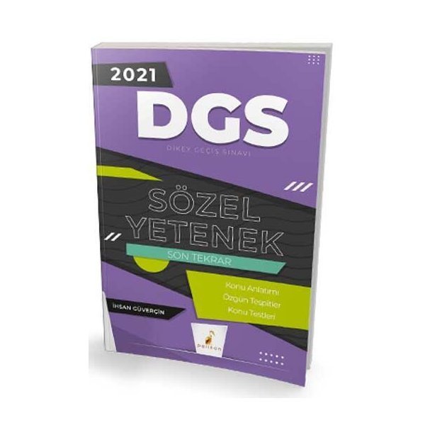 Pelikan Yayınları 2021 DGS Sözel Yetenek Son Tekrar Konu Anlatımı