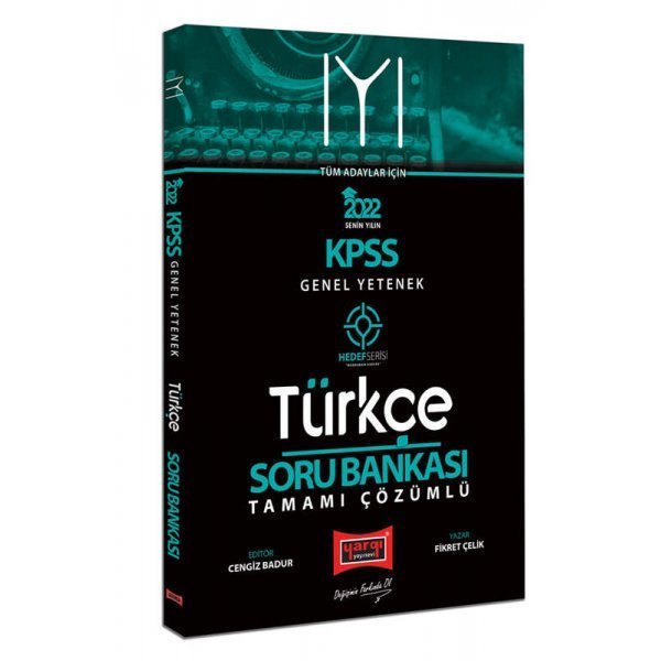 Yargı Yayınları 2022 KPSS Lisans Genel Yetenek Tüm Adaylar İçin Hedef Serisi IYI Tamamı Çözümlü Türkçe Soru Bankası