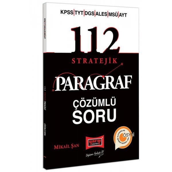 Yargı Yayınları 2022 KPSS YKS DGS ALES MSÜ 112 Stratejik Çözümlü Soru Bankası