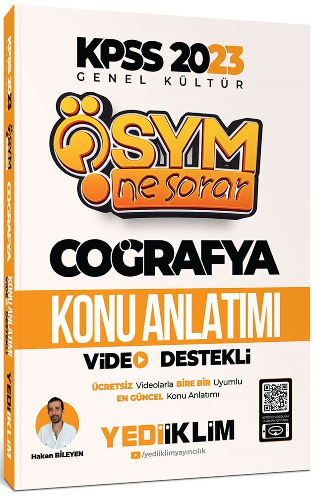 Yediiklim Yayınları 2023 KPSS Genel Kültür Ösym Ne Sorar Coğrafya Video Destekli Konu Anlatımı