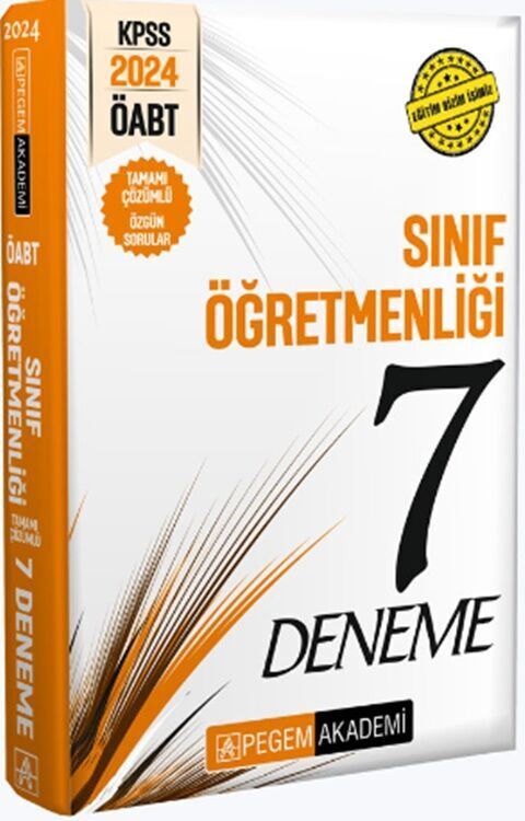 Pegem Yayınları 2024 KPSS ÖABT Sınıf Öğretmenliği Tamamı Çözümlü 7 Deneme