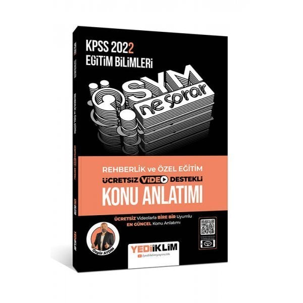 Yediiklim Yayınları 2022 KPSS Eğitim Bilimleri ÖSYM Ne Sorar Rehberlik ve Özel Eğitim Video Destekli Konu Anlatımı