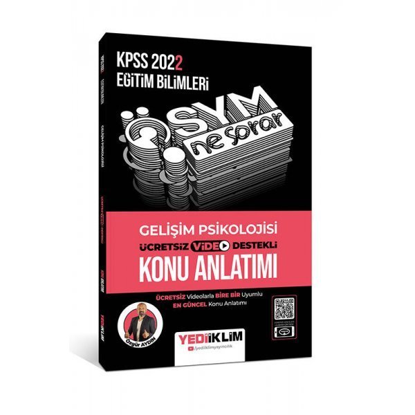 Yediiklim Yayınları 2022 KPSS Eğitim Bilimleri ÖSYM Ne Sorar Gelişim Psikolojisi Video Destekli Konu Anlatımı