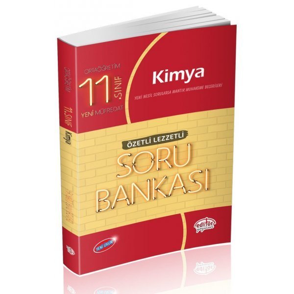 Editör Yayınları 11. Sınıf Kimya Özetli Lezzetli Soru Bankası