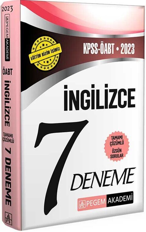 Pegem Yayınları 2023 KPSS ÖABT İngilizce Öğretmenliği 7 Deneme