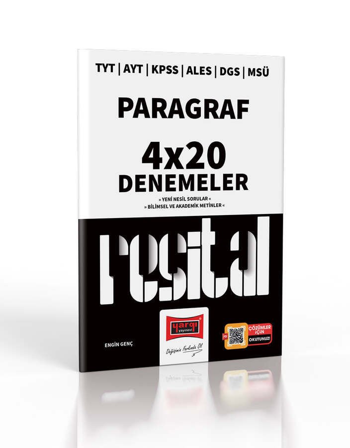 Yargı Yayınları 2023 TYT AYT KPSS ALES DGS MSÜ Resital Serisi Paragraf 4x20 Deneme Sınavı