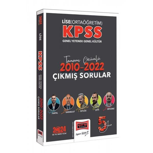 Yargı Yayınları 2024 KPSS GY-GK Lise (Ortaöğretim) Tamamı Çözümlü 2010-2022 Çıkmış Sorular