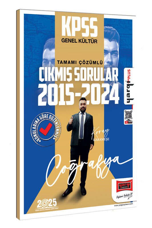 Yargı Yayınları 2025 KPSS Genel Kültür 2015-2024 Coğrafya Konularına Göre Düzenlenmiş Tamamı Çözümlü Çıkmış Sorular