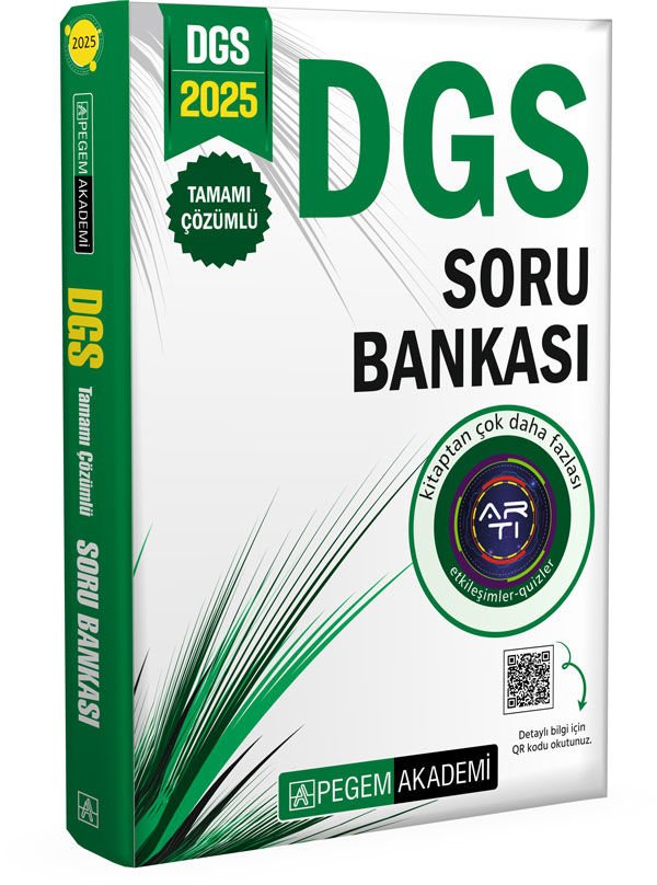 Pegem Yayınları 2025 DGS Tamamı Çözümlü Soru Bankası
