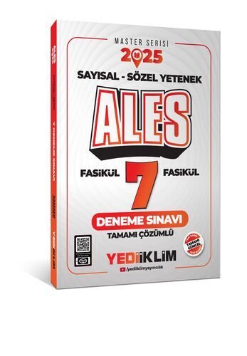 Yediiklim Yayınları 2025 ALES Sayısal Sözel Yetenek Tamamı Çözümlü 7 Fasikül Deneme Sınavı