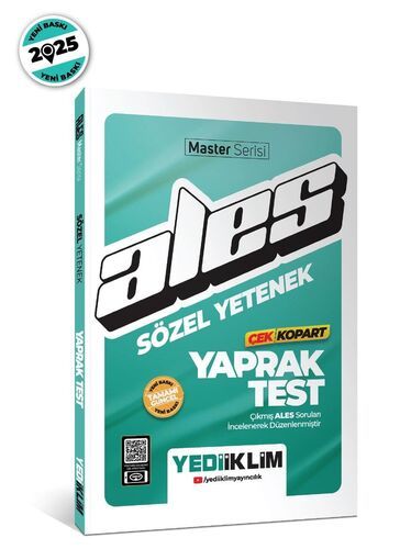 Yediiklim Yayınları 2025 ALES Sözel Yetenek Çek Kopart Yaprak Test
