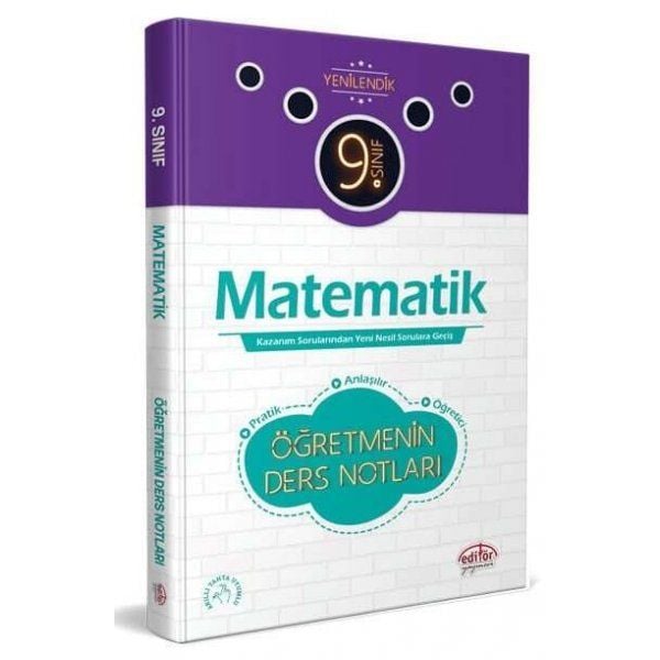 Editör Yayınları 9.Sınıf Matematik Öğretmenin Ders Notları