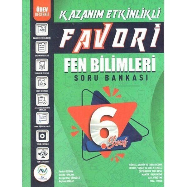 Av Akıllı Versiyon Yayınları 6. Sınıf Fen Bilimleri Favori Serisi Kazanım Etkinlikli Soru Bankası