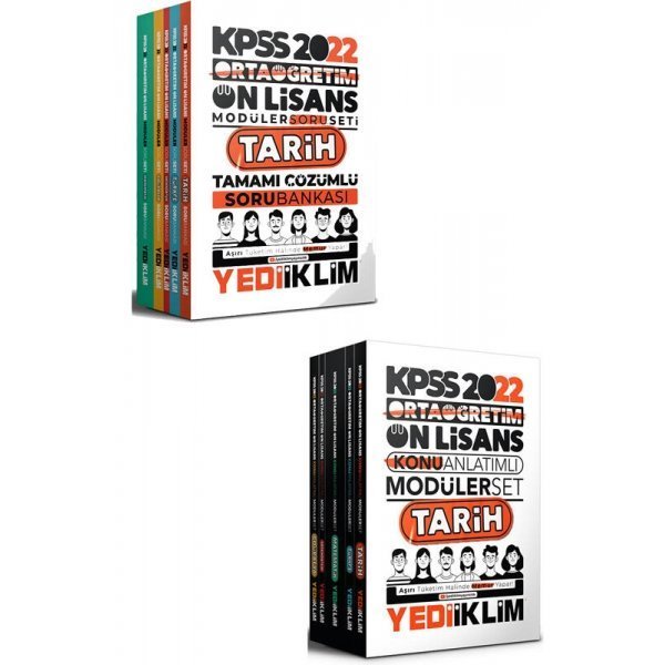 Yediiklim Yayınları 2022 KPSS Ortaöğretim Ön Lisans GY GK Modüler Konu ve Soru Seti