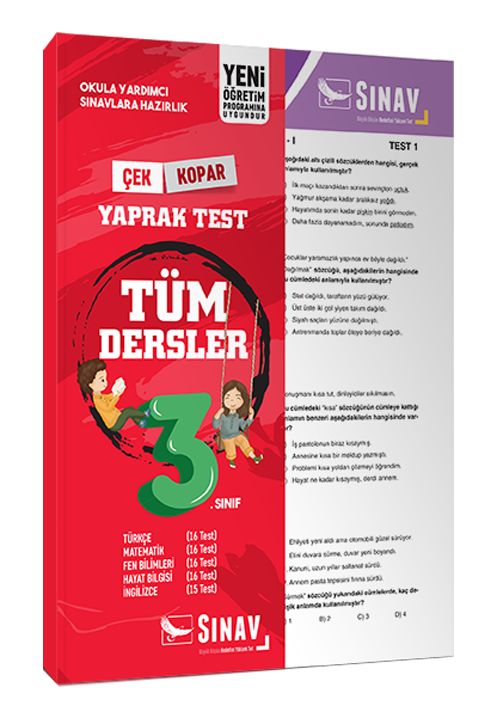 Sınav Yayınları 3. Sınıf Tüm Dersler Yaprak Test