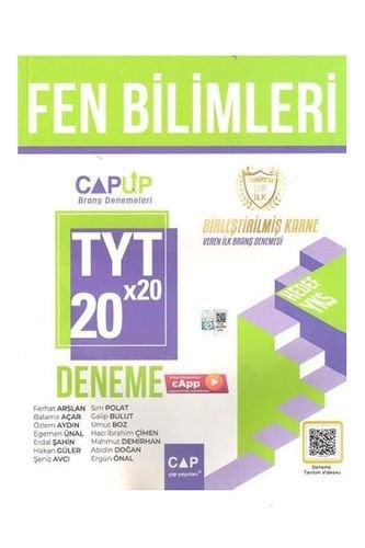 Çap Yayınları TYT Fen Bilimleri 20x20 Up Deneme