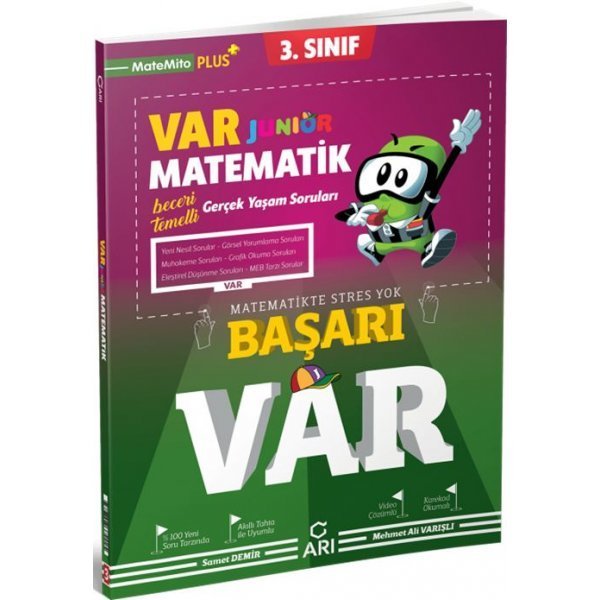 Arı Yayıncılık 3. Sınıf Matematik Junior VAR Soru Bankası