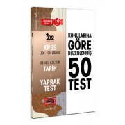 Yargı Yayınları 2022 KPSS Lise Ön Lisans GK Tarih Yaprak Test