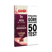 Yargı Yayınları 2022 KPSS Lise Ön Lisans Genel Kültür Vatandaşlık Yaprak Test