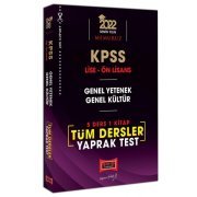 Yargı Yayınları 2022 KPSS Lise Ön Lisans GY GK 5 Ders 1 Kitap Tüm Dersler Yaprak Test