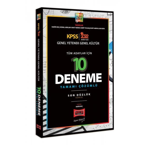 Yargı Yayınları 2022 KPSS GY GK Tüm Adaylar İçin Son Düzlük Tamamı Çözümlü 10 Deneme
