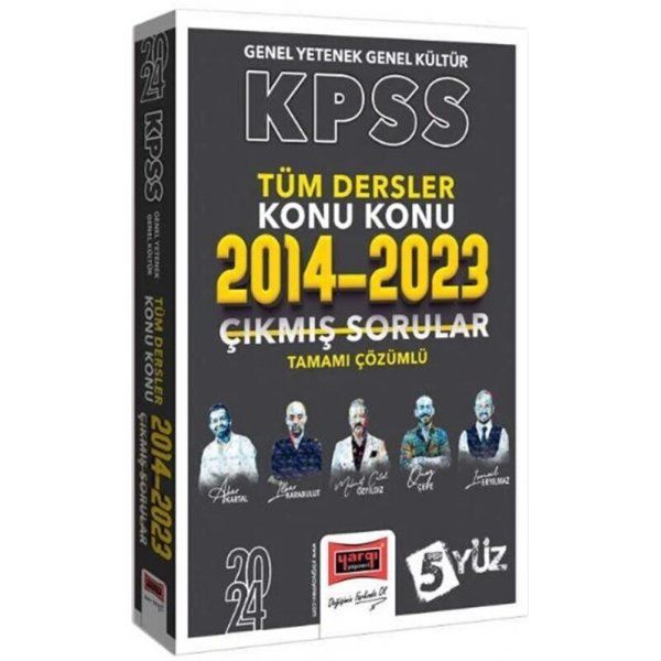 Yargı Yayınları 2024 KPSS Genel Yetenek Genel Kültür 5Yüz Çıkmış Sorular Son 10 Yıl Konularına Göre