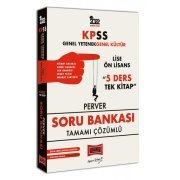 Yargı Yayınları 2022 KPSS GY GK Lise Ön Lisans 5 Ders Tek Kitap Perver Tamamı Çözümlü Soru Bankası