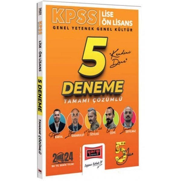 Yargı Yayınları 2024 KPSS Lise Ön Lisans GKGY 5Yüz Ekibi Tüm Dersler Tamamı Çözümlü 5 Deneme