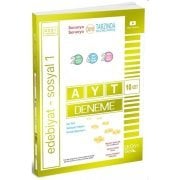 ÜçDörtBeş Yayınları AYT Edebiyat Sosyal Bilimler 1 10 lu Deneme
