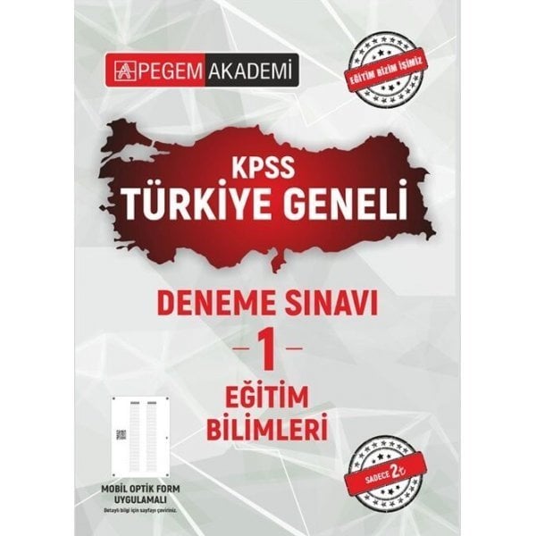 Pegem Yayınları 2021 KPSS Eğitim Bilimleri Türkiye Geneli Deneme Sınavı 1