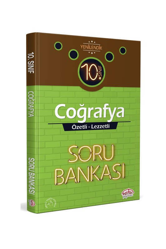 Editör Yayınları 10. Sınıf Coğrafya Özetli Lezzetli Soru Bankası