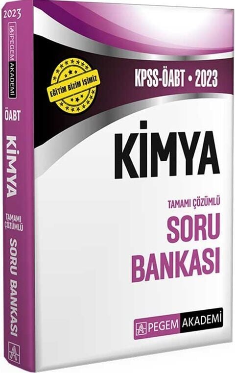 Pegem Yayınları 2023 KPSS ÖABT Kimya Soru Bankası