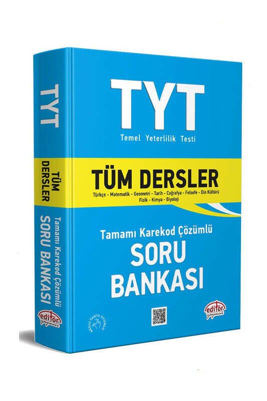 Editör Yayınları 2025 TYT Tüm Dersler Tamamı Çözümlü Soru Bankası