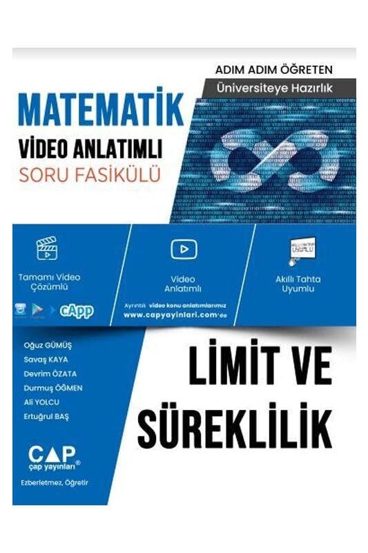 Çap Yayınları Limit ve Süreklilik Konu Anlatımlı Soru Bankası