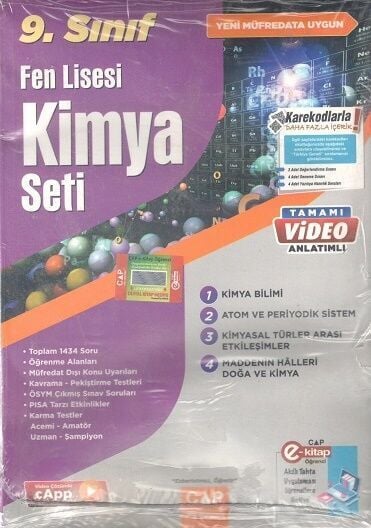 Çap Yayınları 9. Sınıf Fen Lisesi Kimya Seti