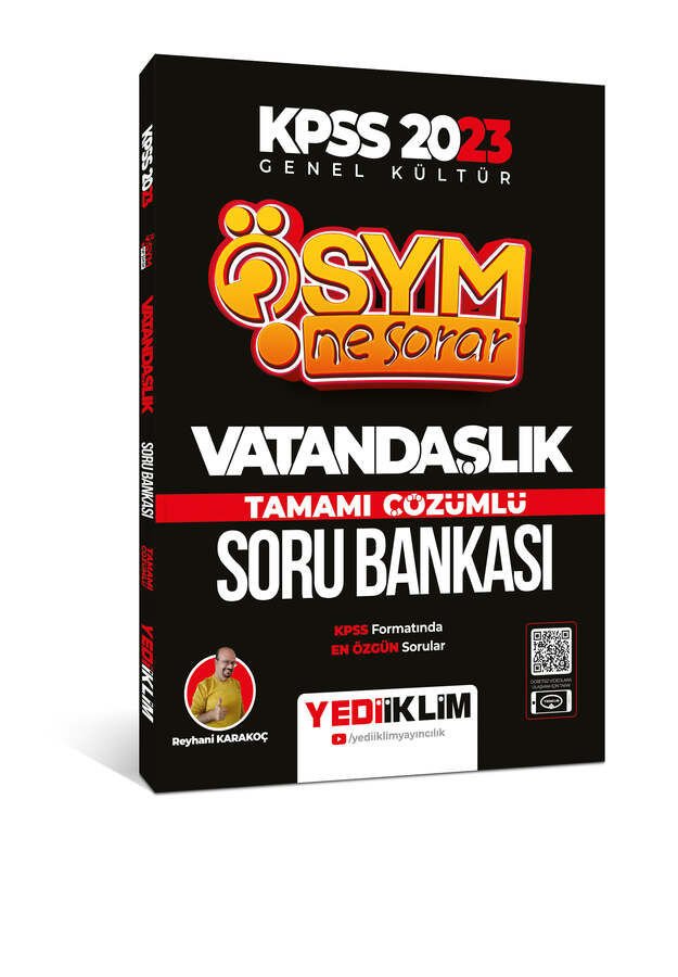 Yediiklim Yayınları 2023 KPSS Ösym Ne Sorar Vatandaşlık Tamamı Çözümlü Soru Bankası