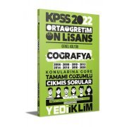Yediiklim Yayınları 2022 KPSS Ortaöğretim Ön Lisans Genel Kültür Coğrafya Konularına Göre Tamamı Çözümlü Çıkmış Sorular