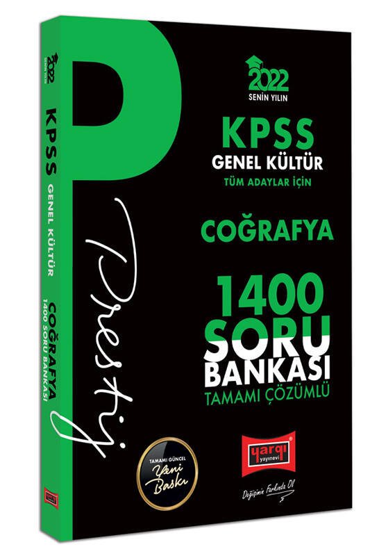 Yargı Yayınları 2022 KPSS Genel Kültür Coğrafya Prestij Seri Tamamı Çözümlü 1400 Soru Bankası
