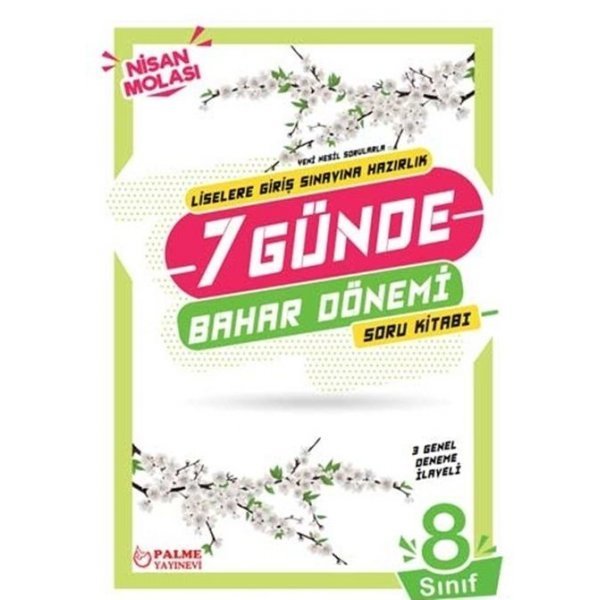 Palme Yayınları 8. Sınıf LGS 7 Günde Bahar Dönemi Soru Kitabı