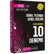 Pegem Yayınları 2022 KPSS Lise ve Önlisans Adayları İçin Tamamı Çözümlü 10 Deneme