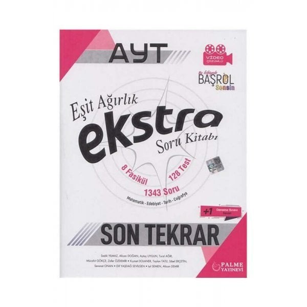 Palme Yayınları AYT Eşit Ağırlık Ekstra Son Tekrar Soru Kitabı