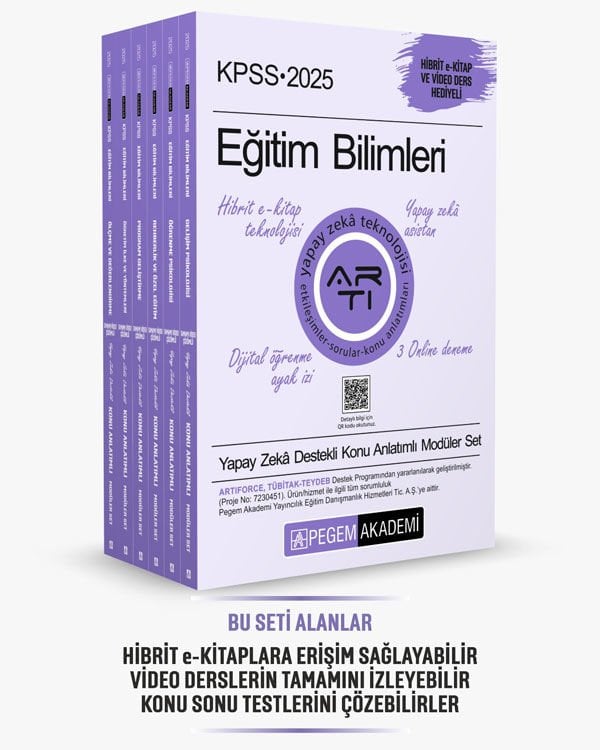 Pegem Yayınları 2025 KPSS Eğitim Bilimleri Konu Anlatımlı Modüler Set (6 Kitap)