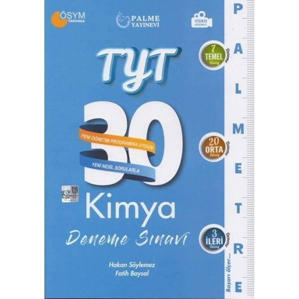 Palme Yayınları TYT Kimya 30 Deneme Sınavı