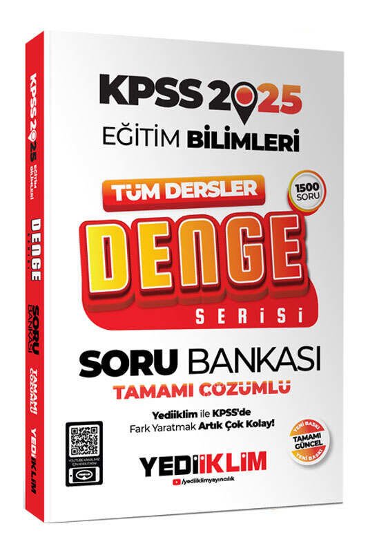 Yediiklim Yayınları 2025 KPSS Eğitim Bilimleri Tüm Dersler Denge Serisi Tamamı Çözümlü Soru Bankası