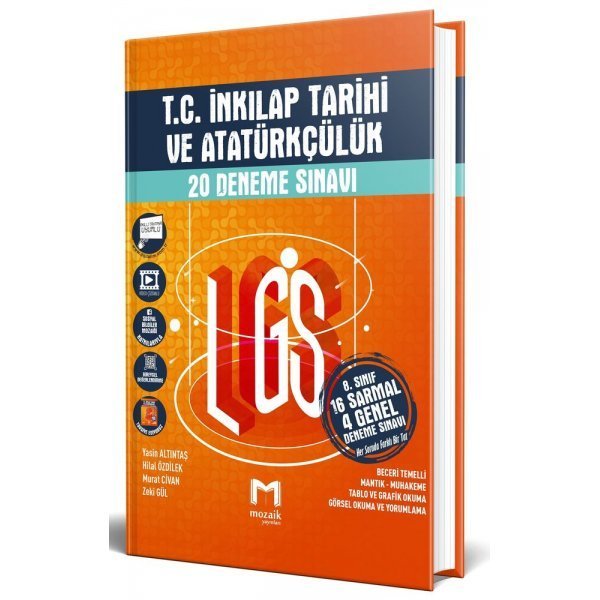 Mozaik Yayınları 8. Sınıf LGS T. C. İnkılap Tarihi ve Atatürkçülük 20 Deneme Sınavı